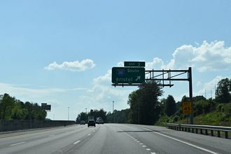 I-81/US 58 south at I-381 - Bristol, VA