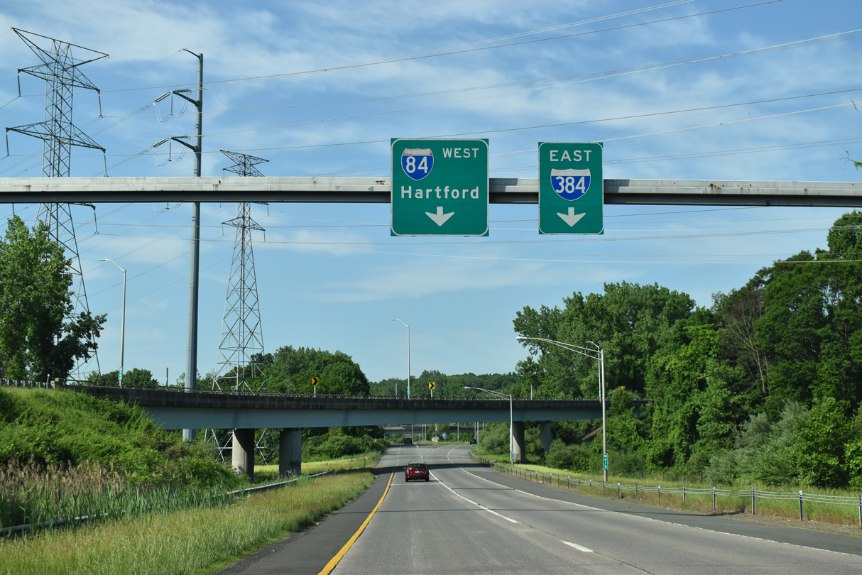 I-84 west at I-384 - Manchester, CT