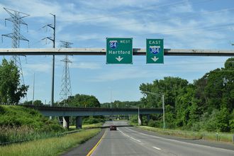 I-84 west at I-384 - Manchester, CT