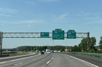 I-84 west at I-384 - Manchester, CT
