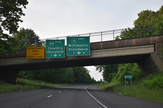 I-384 east at US 6/44 - Bolton, CT