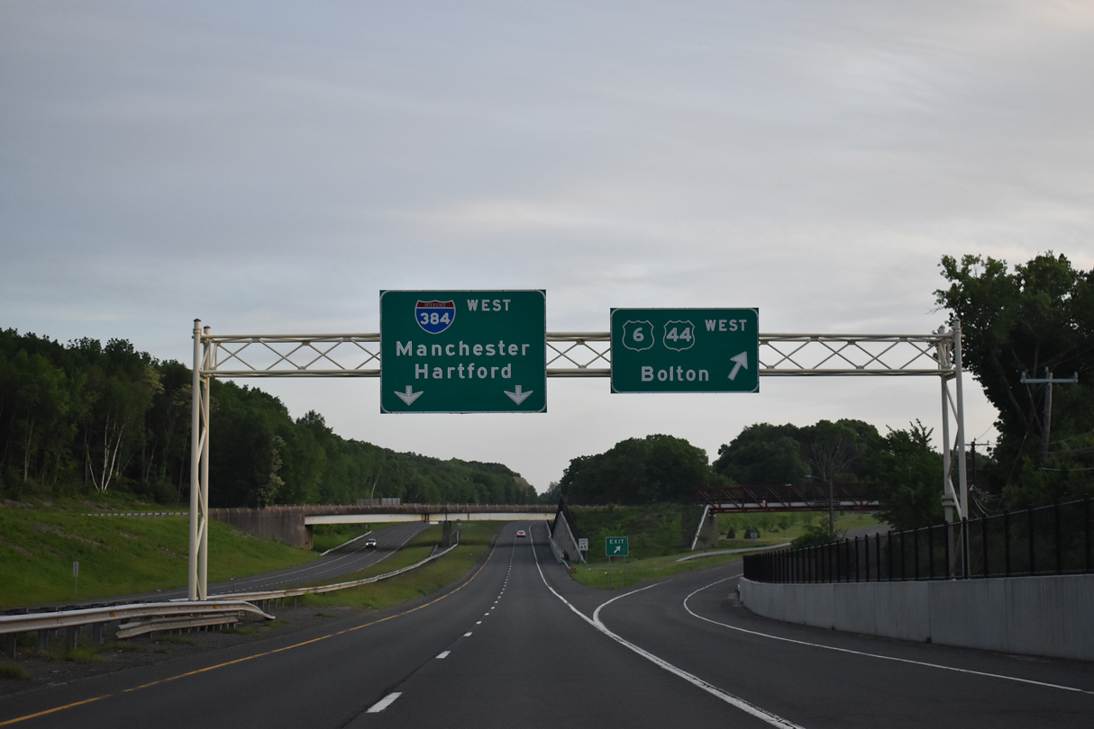 US 6/44 west at I-384 - Bolton, CT