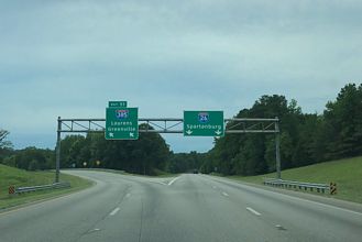 I-26 west at I-385 - Clinton, SC
