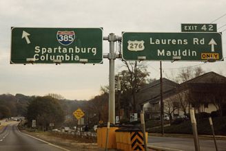 I-385 south at US 276 - 1999