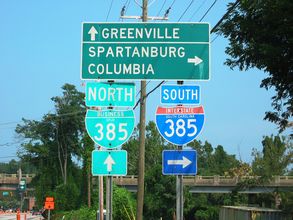 US 276 west at I-385/Business Spur I-385 - 2000