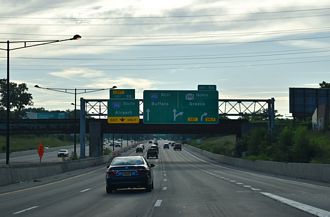 I-490 west at I-390/NY 390 - Rochester