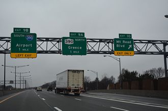 I-490 west at I-390/NY 390 - 2017