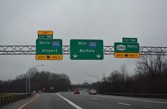 I-490 west at I-390/NY 390 - 2017