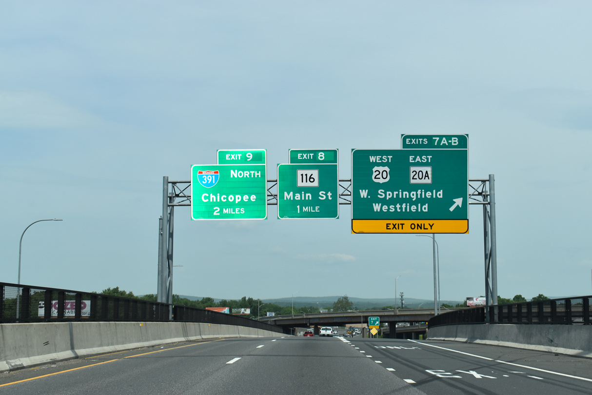 I-91 north at I-391 - Springfield, MA