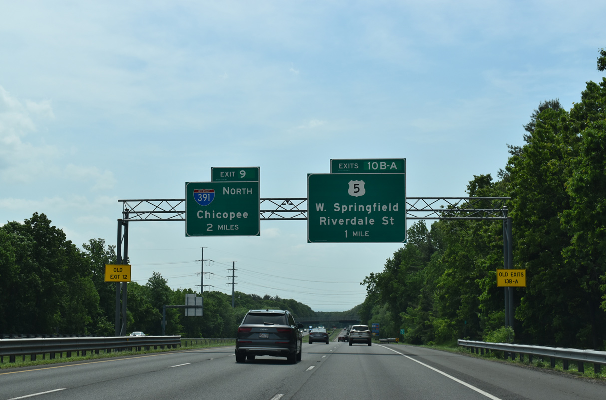 I-91 south at I-391 - West Springfield, MA