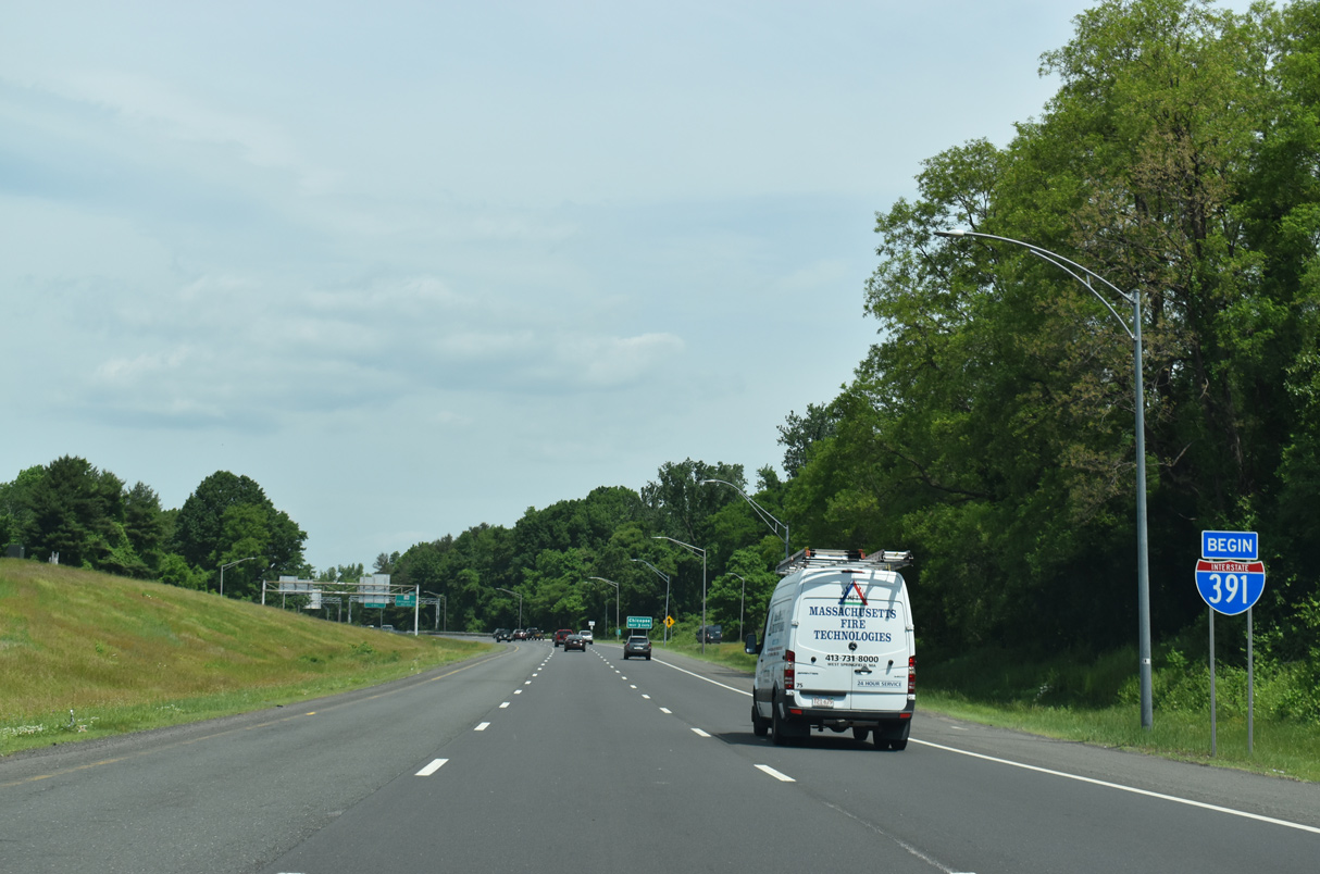 I-391 north after I-91 - Chicopee, MA