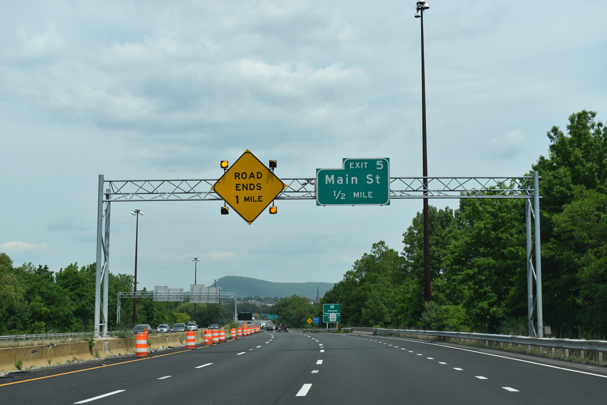 I-391 north at Main St - Chicopee, MA