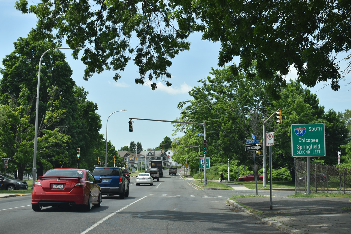 Maple St west at Resnic Bl - Holyoke, MA