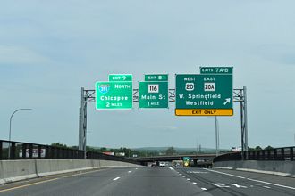 I-91 north at I-391 - Springfield, MA