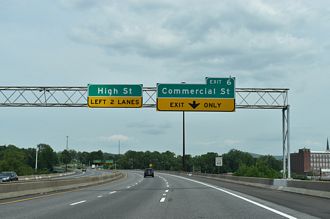 I-391 north at Commercial St - Holyoke, MA