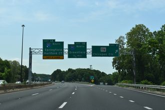 I-391 south at I-91 - Chicopee, MA
