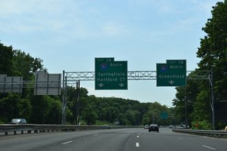 I-391 south at I-91 - Chicopee, MA
