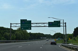 I-391 south at I-91 - Chicopee, MA