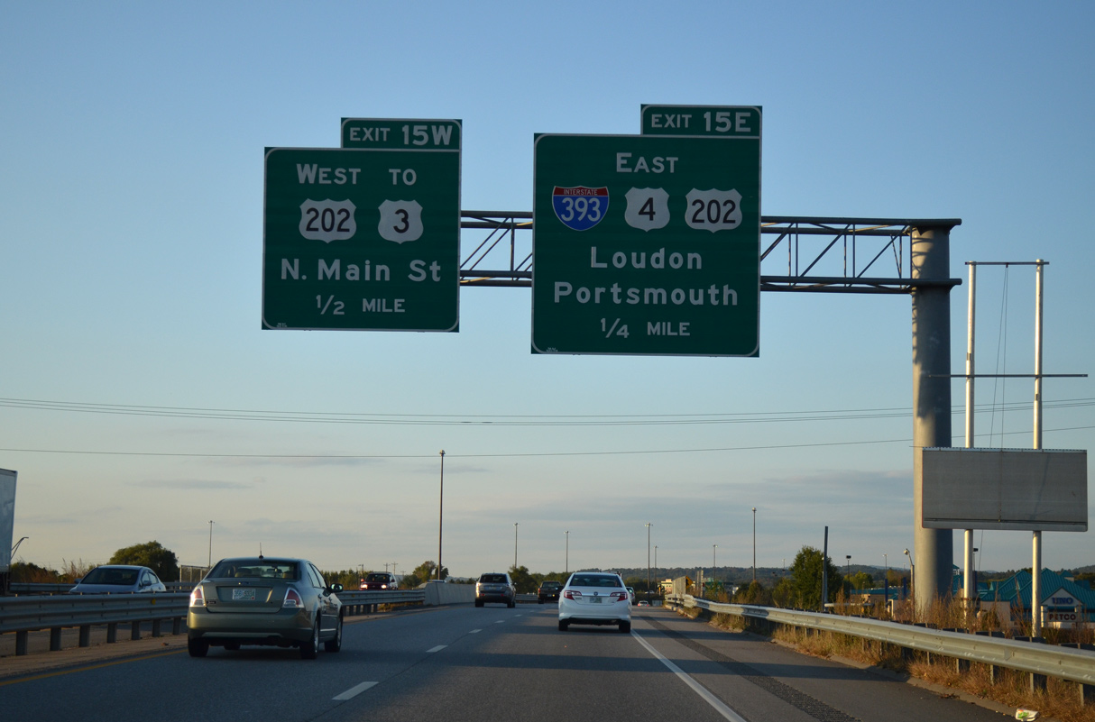 I-93 north at I-393/US 4-202 - Concord, NH