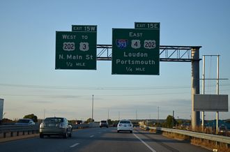 I-93 north at I-393/US 4-202 - Concord, NH