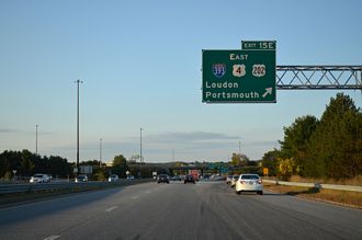I-93 North at Interstate 393 in Concord, New Hampshire