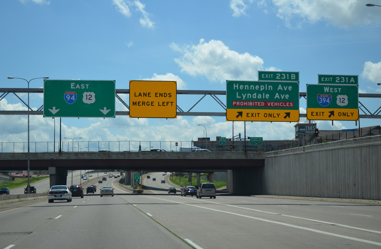 I-94/US 52 east at I-394/US 12 - Minneapolis, MN