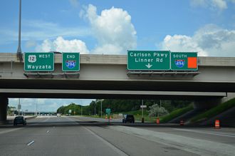 I-394/US 12 west at I-494 - Minnetonka, MN