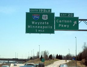 I-494 south at I-394/US 12 - Plymouth, MN