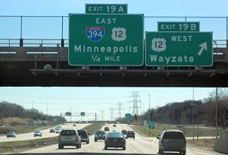 I-494 south at I-394/US 12 - Minnetonka, MN