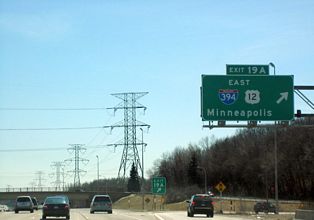 I-494 south at I-394/US 12 - Minnetonka, MN
