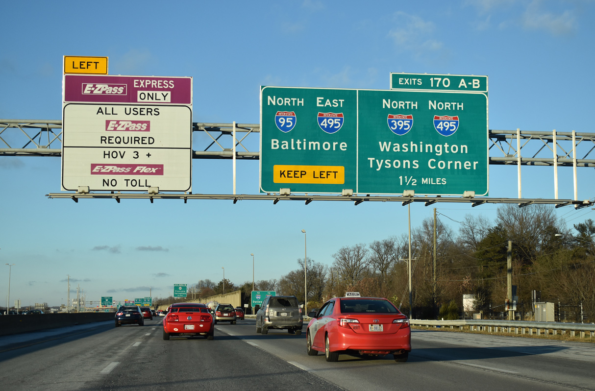 I-95 north at I-395/495 - Springfield, VA