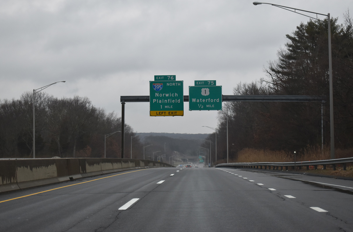 One mile from I-395 north on I-95 north in East Lyme, CT.