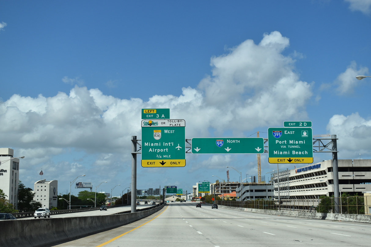 I-95 north at I-395/SR 836 - Miami, FL