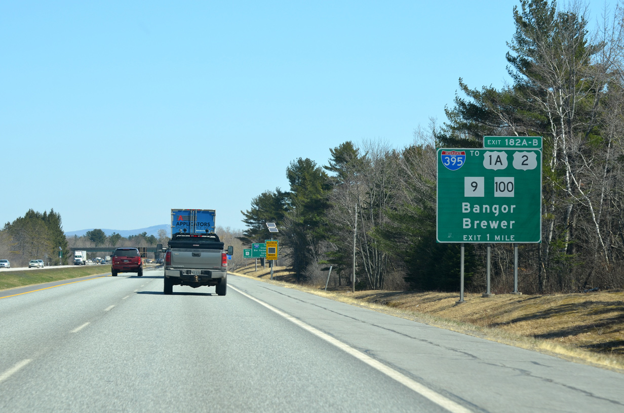 I-95 north at I-395/SR 15 - Bangor, ME