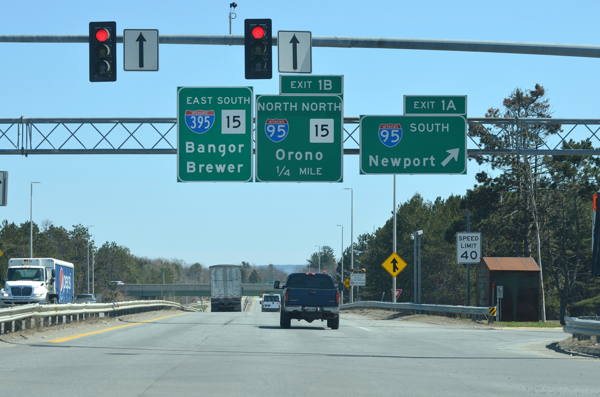 I-395 east at I-95/SR 15 - Bangor, ME
