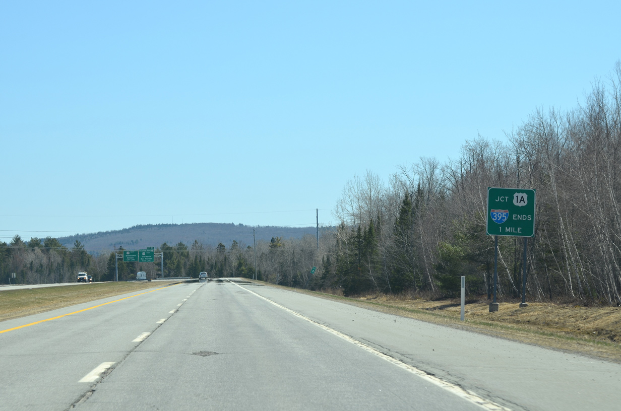 I-395 east at US 1A - Brewer, ME