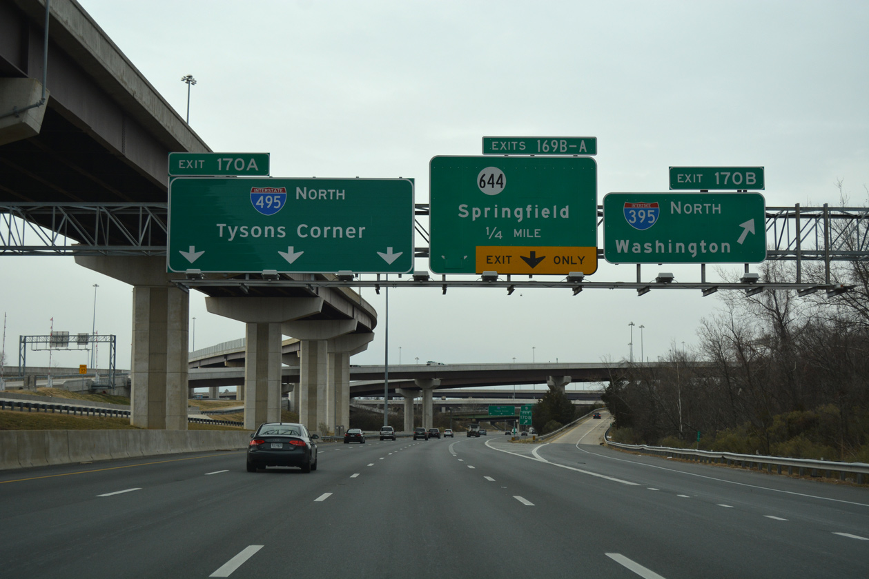 I-495 north at I-395 - Springfield, VA