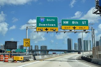 SR 836/Dolphin Expwy west at I-95/395 - Miami, FL