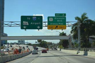 SR A1A/MacArthur Causeway west at I-395/US 1 - 2014
