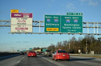 I-95 north at I-395/495 - Springfield, VA