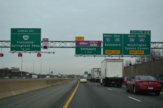 I-95 north at I-395/495 - Springfield, VA