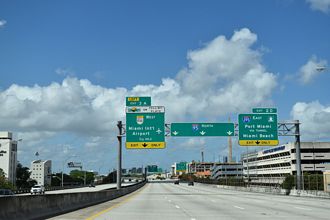 I-95 north at I-395/SR 836 - Miami, FL