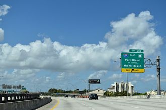 I-95 north at I-395/SR 836 - Miami, FL