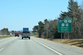 I-95 north at I-395/SR 15 - Bangor, ME