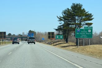I-95 north at I-395/SR 15 - Bangor, ME
