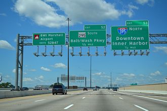 I-95 south at I-395 - Baltimore, MD