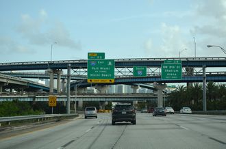 I-95 south at I-395/SR 836 - Miami, FL