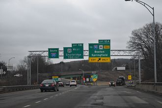 I-290 west at I-395 south in Auburn, MA.