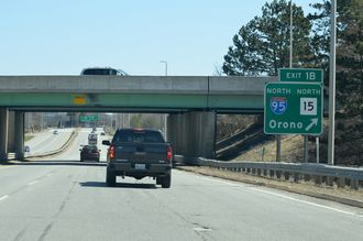 I-395 east at I-95/SR 15 - Bangor, ME