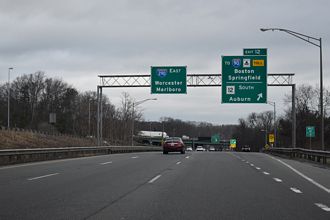 I-290 eastbound at Route 12 to I-90 (Mass Pike).